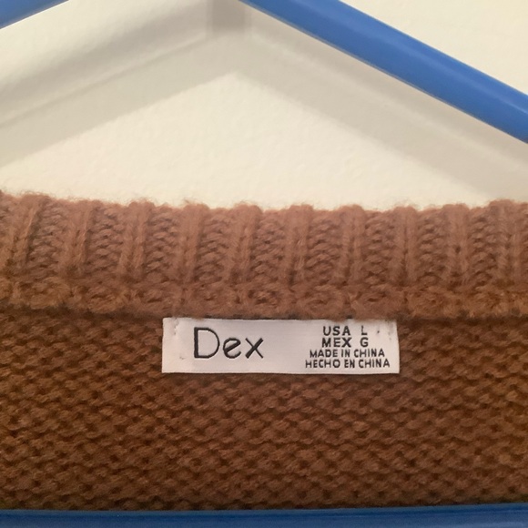 DEX Brown & White Striped Sweater - Picture 3 of 4